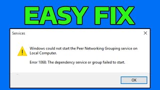 How To Fix Group Dependency Failed To Start Error in Windows