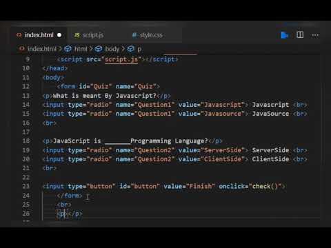 How to Create Simple Quiz App using JavaScript? Hindi/Urdu
