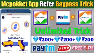 MePokket App Unlimited Trick || MePokket App Refer Baypass Trick || MePokket App Payment Proof screenshot 1