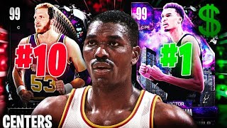 RANKING THE TOP 10 BEST CENTERS IN NBA 2K24 MyTEAM!! (INCLUDING GAMBLING CARDS)
