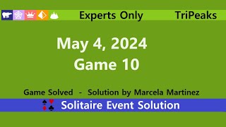 Experts Only Game #10 | May 4, 2024 Event | TriPeaks screenshot 4