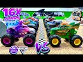 Toy diecast monster truck racing tournament  round 25  spin master monster jam series 8  24