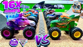 Toy Diecast Monster Truck Racing Tournament | Round #25 | Spin Master MONSTER JAM Series #8 🆚 #24