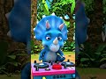 DJ Dino’s Crazy Jungle Party 😂🎧 | Funny Dinosaur Short 🦖 #dinosaurstory