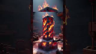 Blok Fire di Minecraft tapi Versi AI! #shorts