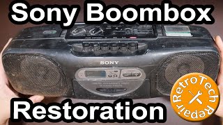 Sony Boombox Restoration. Bought on eBay for £0.49/€0.59/$0.65