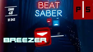 Breezer | Hard Mode, S Ranking | Lets Play Beat Saber w/ Camera! | Pixel Slayers HD