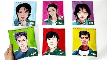 ❌️Paper diy❌️ Squid game2 Blind Bags unboxing|ASMR/복잡한 게임2💥