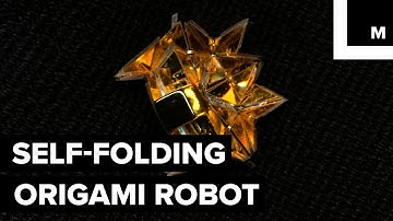 Self-folding origami robot
