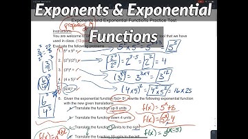 Exponents & Exponential Functions - Practice Test