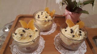 موس البرتقال اروع تحلية منعشة بمذاق رائع وبمكونات بسيطة mousse á l 'orange  tres facile