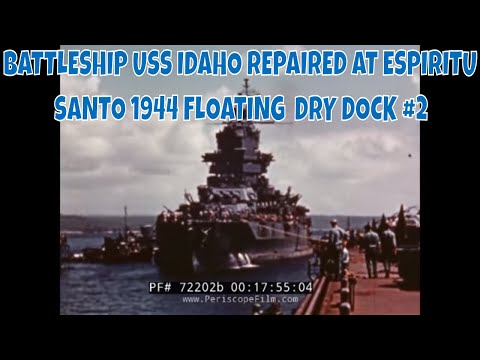 BOJNI BROD USS IDAHO POPRAVLJEN U ESPIRITU SANTO 1944. PLUĆEĆI SUHI DOK #2 72202a