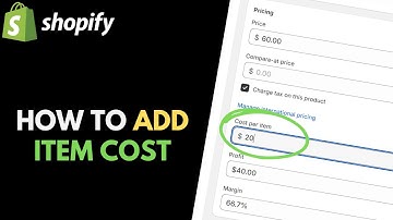 Shopify: How to Add Product Cost