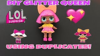 Diy Glitter Queen Using Duplicates