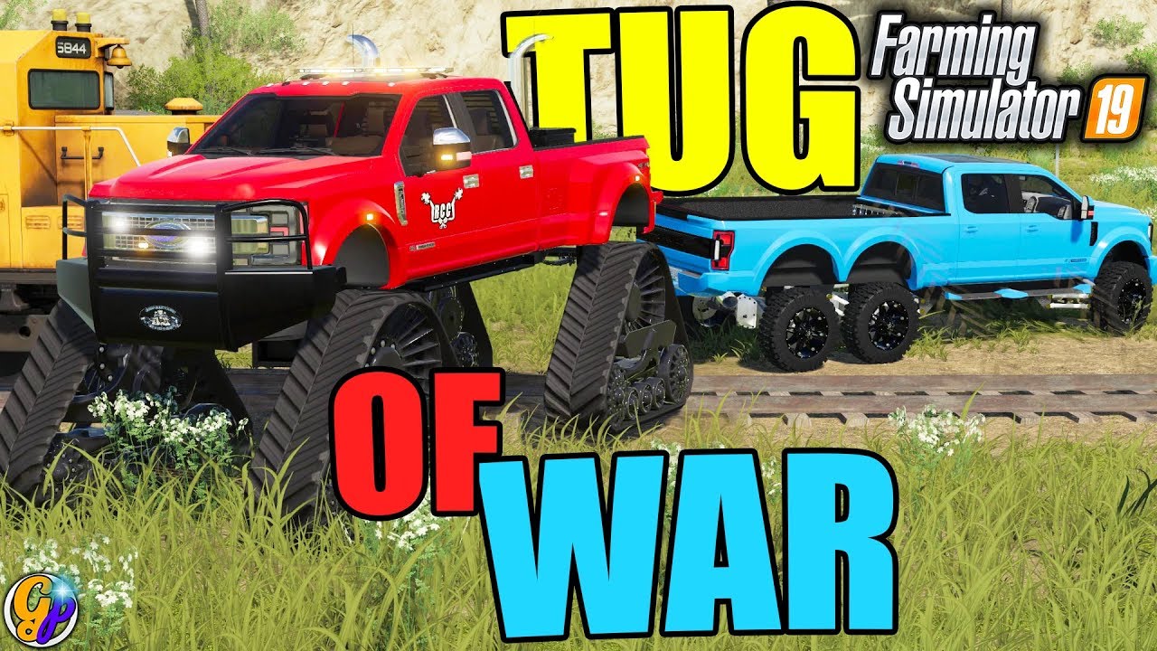 FS19 - OVERKILL VS FORDZILLA $1,000,000 SPENCER TV TUG OF WAR FARMING ...