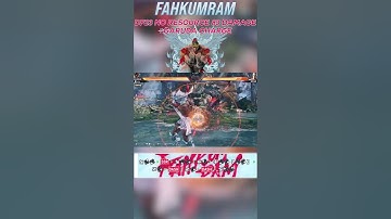 83 Damage Fahkumram Df23 Combo No Resource No wall Garuda Force Charge #tekken8 #combo #fahkumram