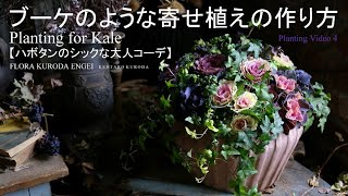 ブーケのようなハボタンの寄せ植え【シックな大人カラーコーデ】冬のガーデニング-フローラ黒田園芸-＊字幕をONにしてご覧いただくと、解説が入ります。