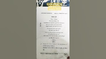 L.n.m.u## B.ed 1st year question papers 2024##Child & growing up,