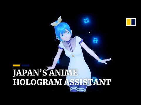 Life-size holographic anime character debuts as virtual assistant in Japan