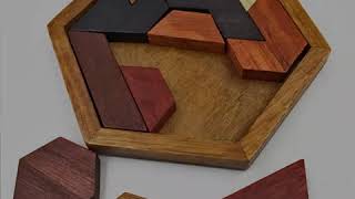 Wooden hexagon puzzle toy