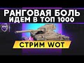 РАНГОВЫЕ БОИ 2020-2021 - ИДЕМ В ТОП 1000! Стрим World of Tanks