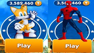 Sonic Dash vs Subway Spider  - Tails vs All Bosses Zazz Eggman All 51 Characters screenshot 4