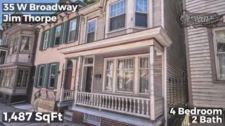 Historic 4‑Bed Townhouse in Jim Thorpe | 35 W Broadway – Hardwood Floors & Third‑Floor Suite