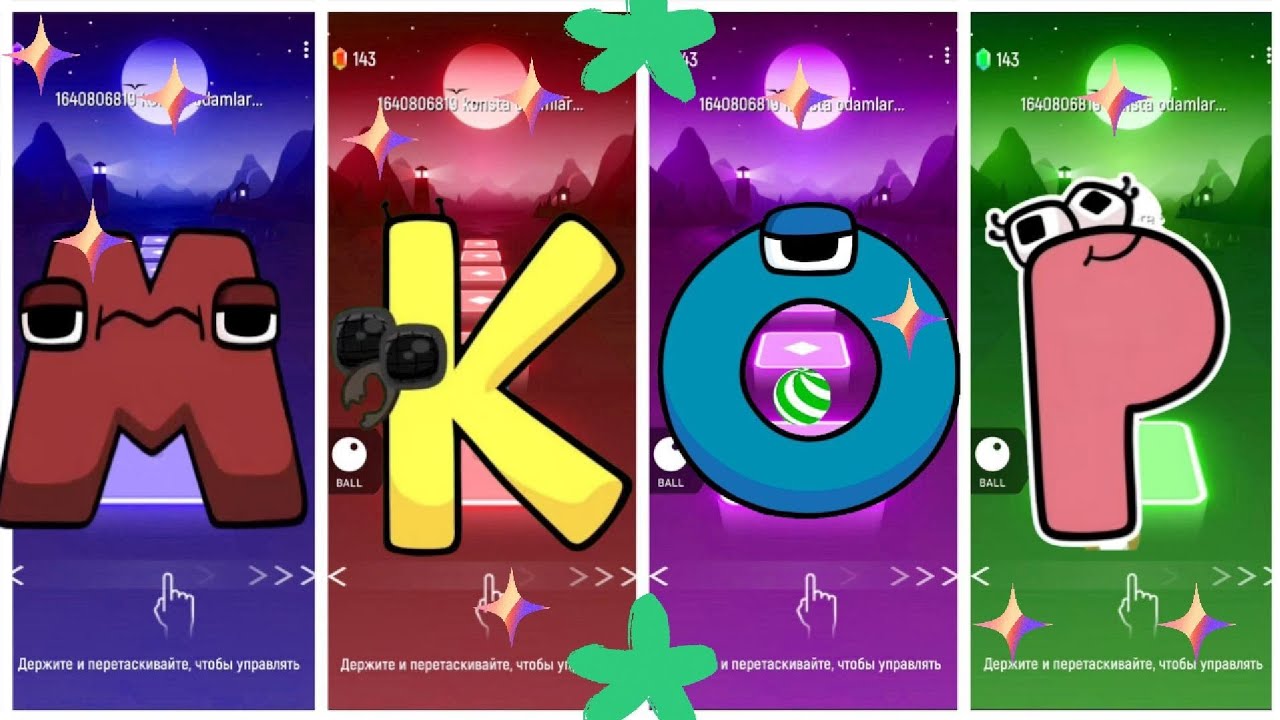 ALPHABET LORE M 🆚 K 🆚 O 🆚 P – TILES HOP 🔥🎶