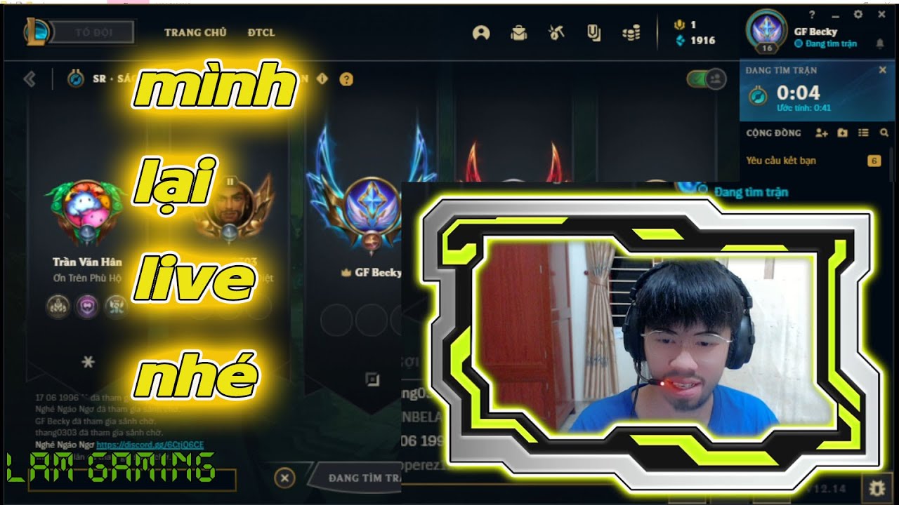 LAM GAMING Live Stream Tựa Game Liên Minh Huyền Thoại Rank Cao Thủ – 11/8/2022