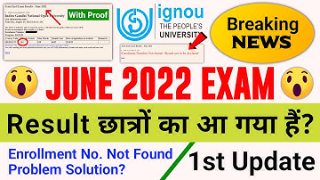 (Breaking News) IGNOU Declared June 2022 Examination Result_IGNOU June 2022 Exam Result_Exam Update?