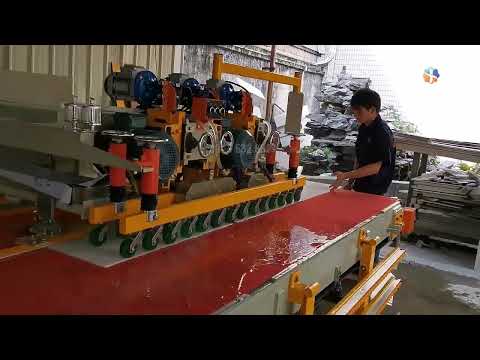 MÁY CẮT GẠCH CẮT ĐÁ BĂNG TẢI TỰ ĐỘNG 3 LƯỠI CẮT KHỔ 2M7