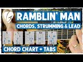Ramblin' Man Guitar Lesson + Tutorial | Easy Chords & Strumming + Lead Guitar | Allman Brothers Band