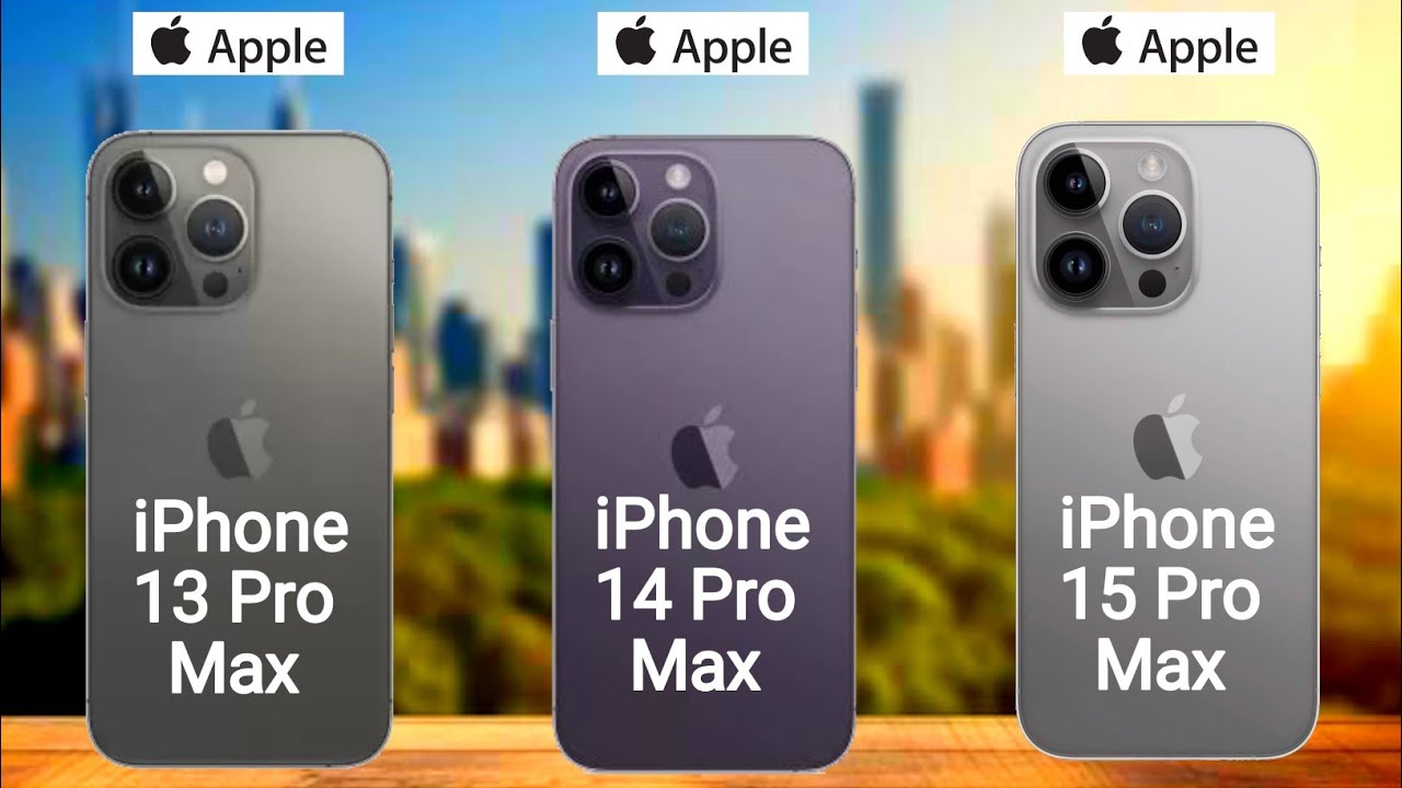 iphone 13 pro max vs iphone 14 pro max vs iphone 15 pro max - YouTube