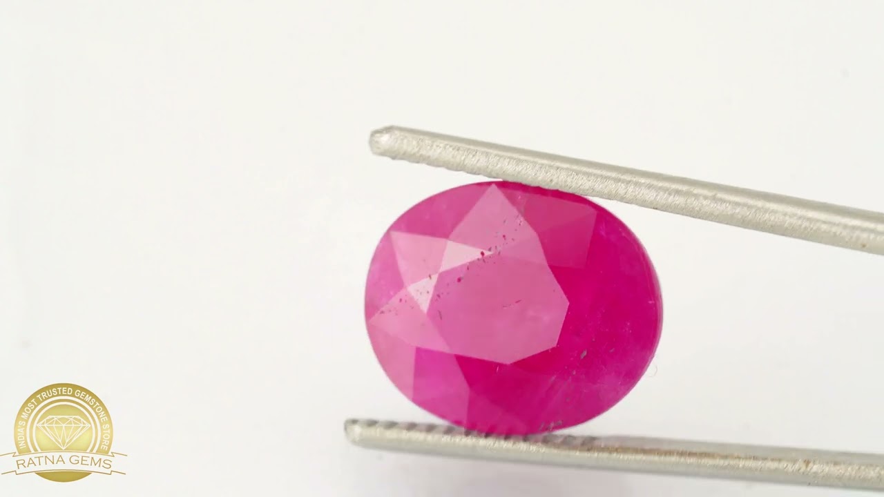 Mozambique Ruby Stone (Manik Stone) 7.39 Carat (8.12 Ratti) 4 Product video for Mozambique Ruby Stone (Manik Stone) 7.39 Carat (8.12 Ratti)