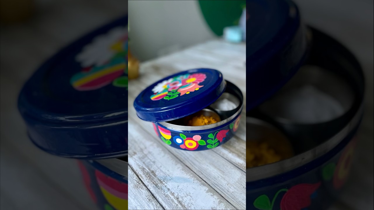 Hand painting on old steel box