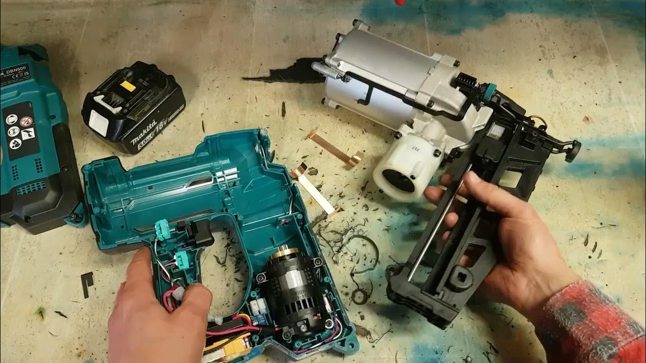 Makita DBN600 nail gun won't start up or shoot, how to fix. YouTube