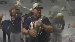 Walt Weiss Addresses the Team as Braves Celebrate Winning 2026 NL East!