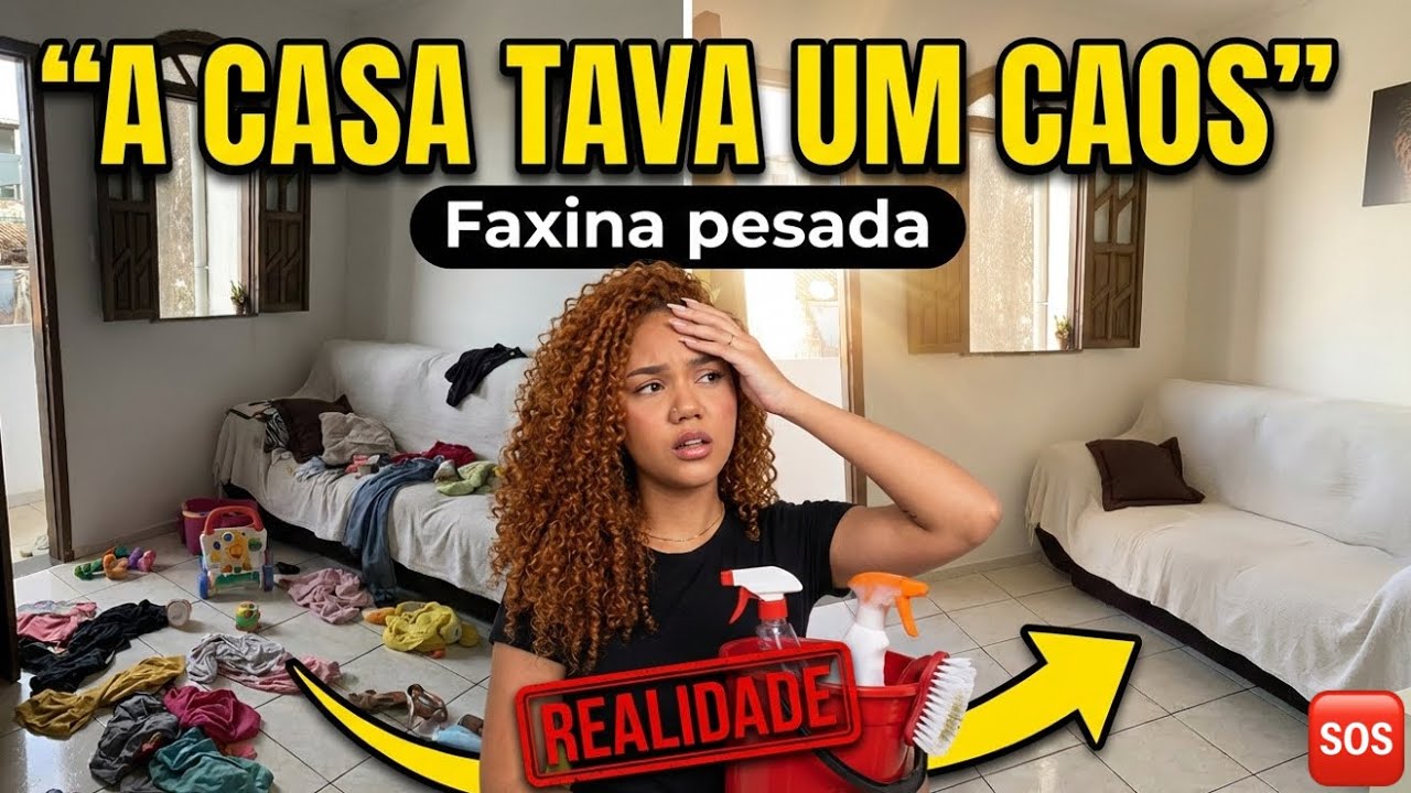 MOTIVAÇÃO para faxinar a CASA: faxina completa, organizando a bagunça… porque Deus AMA limpeza ✨🏠🧼