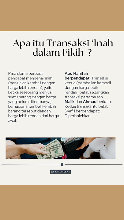 Apa itu bai 'Inah: dan bagaimana hukumnya?
