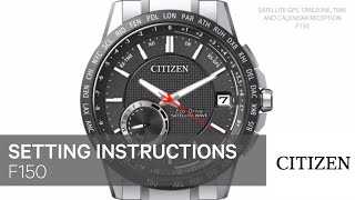 Citizen Watch Setting Instructions — F150
