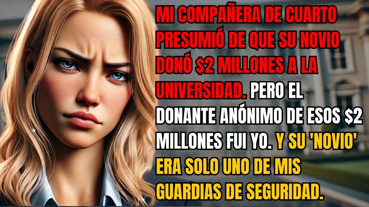 Mi compañera de cuarto presumió de que su novio donó $2 millones a la universidad. Pero el donante..