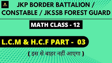 #12 Jkp Border Battalion math class | Jkp constable math classes