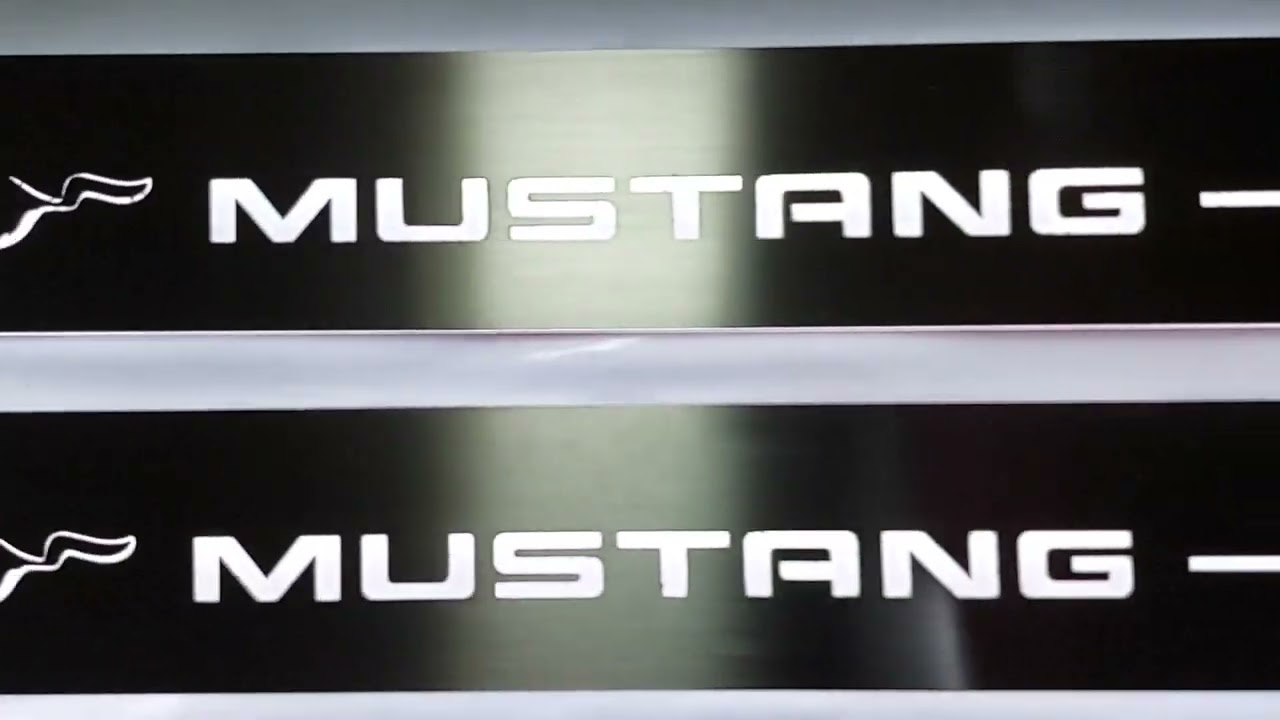 LED Door Sills Ford Mustang 6 (2015+) | Premium Stainless Steel Illuminated Door Sills
