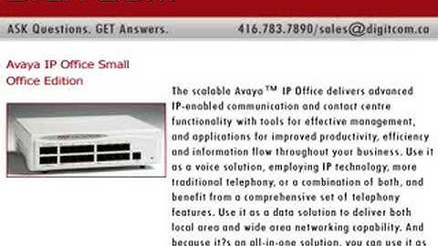 Avaya IP Office Small Office Edition, Digitcom.ca Telephone
