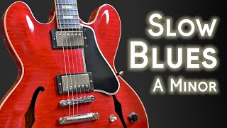 SLOW BLUES Backing Track in A Minor | 60 BPM | Guitar Jam Track