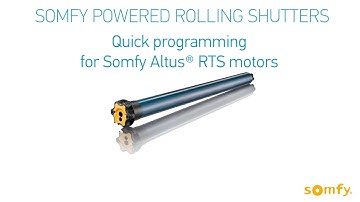 Somfy Powered Rolling Shutter   Altus Limit Setting using Telis