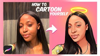 HOW TO CARTOON YOURSELF 2023 || PROCREATE screenshot 3