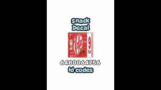 Snack decal id codes 444 uuu💓 Snack decal id codes 444 uuu💓