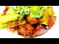 Китайская кухня.  Жареные баклажаны с картофелем и перцем Ди Сан Сьен 地三鲜
