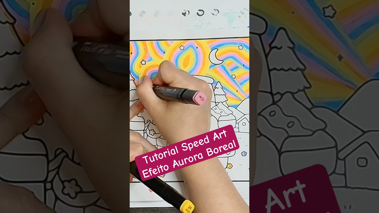 Você Gosta De Um Efeito Aurora Boreal Rainbow Impressionante? | Tutorial Speed Art perfeito pra você